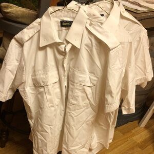 Rapier White Short Sleeve Button-Up Shirts